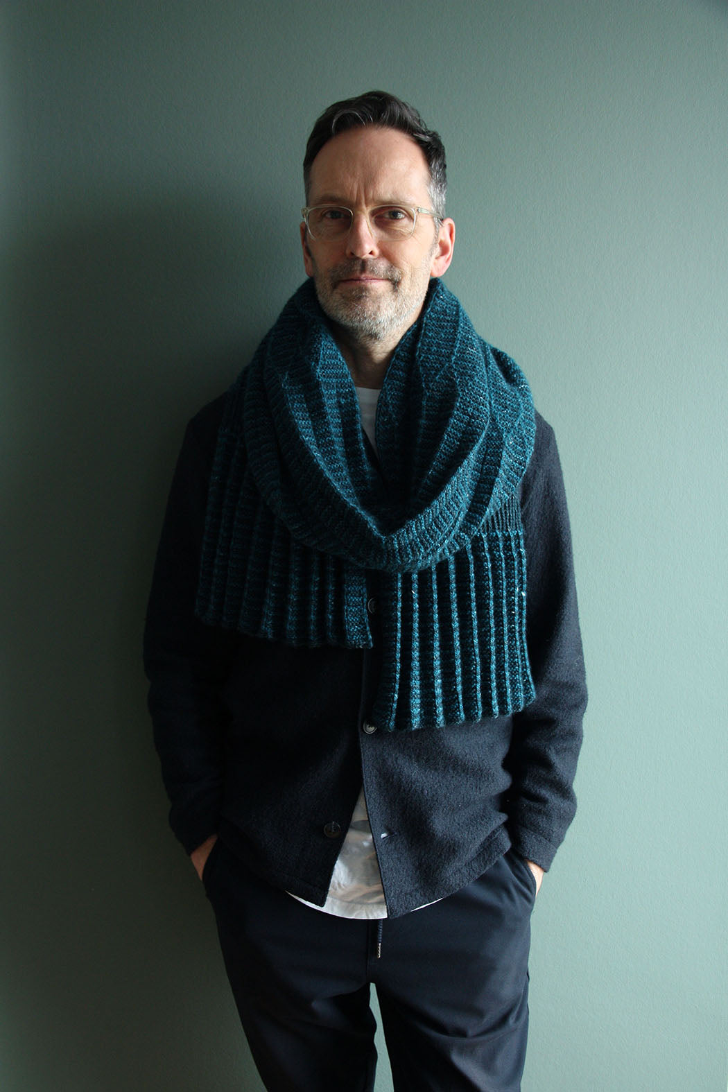CHORD SCARF | plissierter Schal mit Mosaikmuster