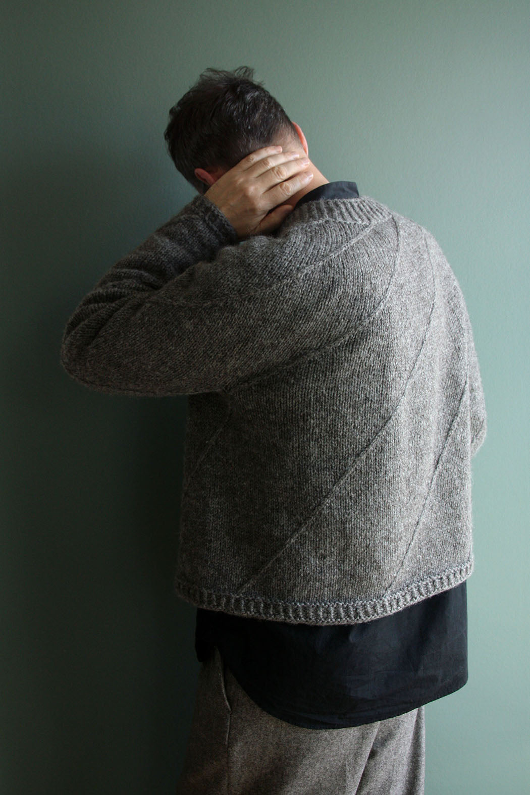 WHELK SWEATER | Pullover mit Rundpasse im Strukturmuster